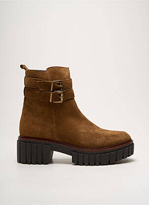 Bottines/boots nubuck talon de 4 à 6cm marron REQINS femme