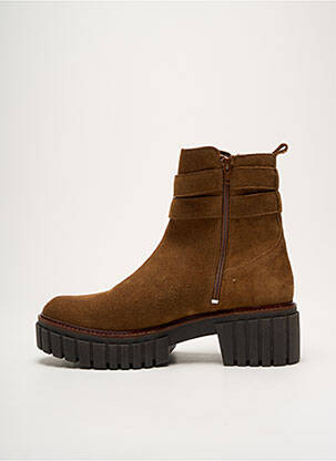 Bottines/boots nubuck talon de 4 à 6cm marron REQINS femme