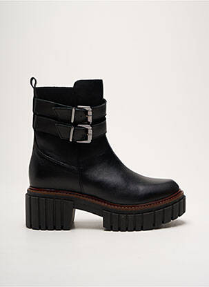 Bottines/boots matière lisse talon de 4 à 6cm noir REQINS femme