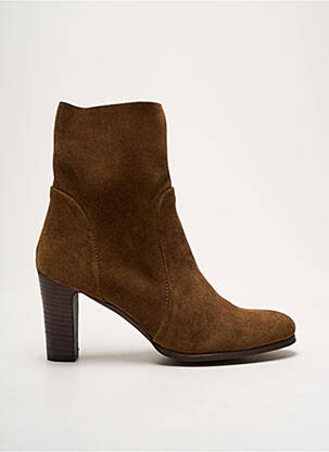 Bottines/boots nubuck talon de 4 à 6cm marron ALIWELL femme