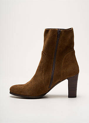 Bottines/boots nubuck talon de 4 à 6cm marron ALIWELL femme