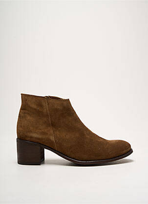 Bottines/boots nubuck talon de 4 à 6cm marron ALIWELL femme