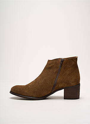 Bottines/boots nubuck talon de 4 à 6cm marron ALIWELL femme