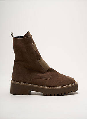 Bottines/boots nubuck talon de 4 à 6cm marron REQINS femme