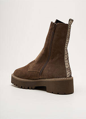 Bottines/boots nubuck talon de 4 à 6cm marron REQINS femme