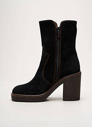 Bottines/boots tissage satiné talon de 7 à 9cm noir ROSEMETAL femme