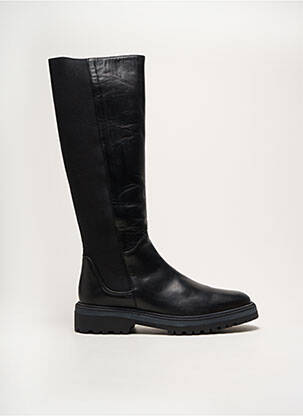Bottes matière lisse talon de 4 à 6cm noir MYMA femme
