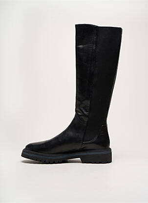 Bottes matière lisse talon de 4 à 6cm noir MYMA femme