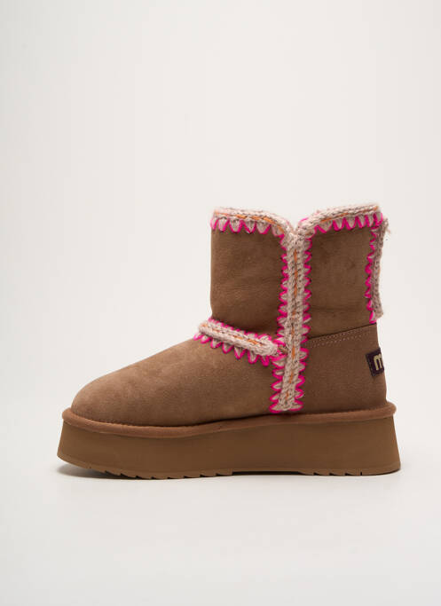 Bottines/Boots beige MOU pour femme