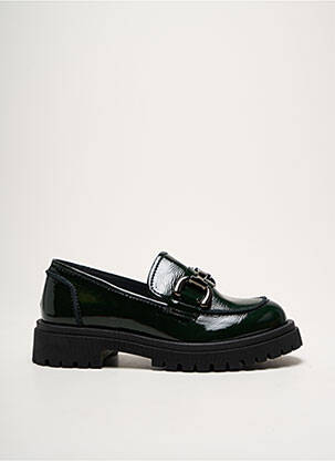 Mocassins matière lisse talon de 4 à 6cm vert MYMA femme