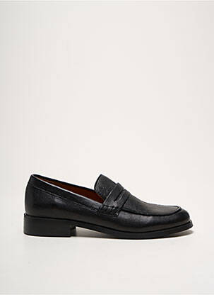 Mocassins tissage satiné talon plat jusqu'à 3cm noir SMS femme