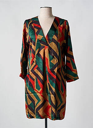 Robe courte manches longues manches longues rouge PAKO LITTO femme