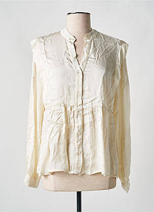 Chemisier coupe cintrée manches longues beige PAKO LITTO femme
