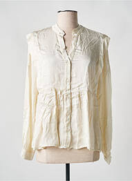 Chemisier coupe cintrée manches longues beige PAKO LITTO femme