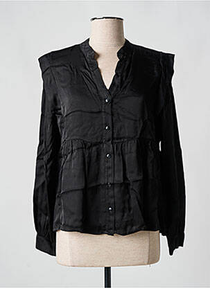 Chemisier coupe cintrée manches longues noir PAKO LITTO femme