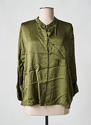Chemisier coupe droite manches longues vert PAKO LITTO femme