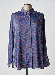 Chemisier imprimé fantaisie manches longues violet SEE U SOON femme
