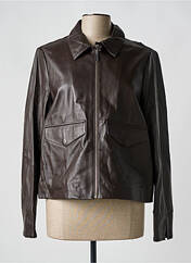 Veste en cuir marron OAKWOOD pour femme seconde vue