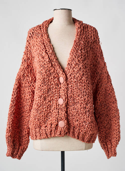 Gilet manches longues orange MEISÏE pour femme