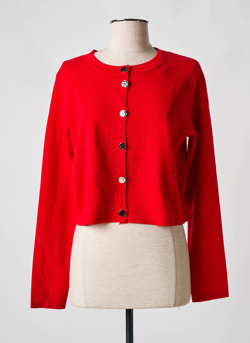 Gilet manches longues rouge GRACE & MILA pour femme