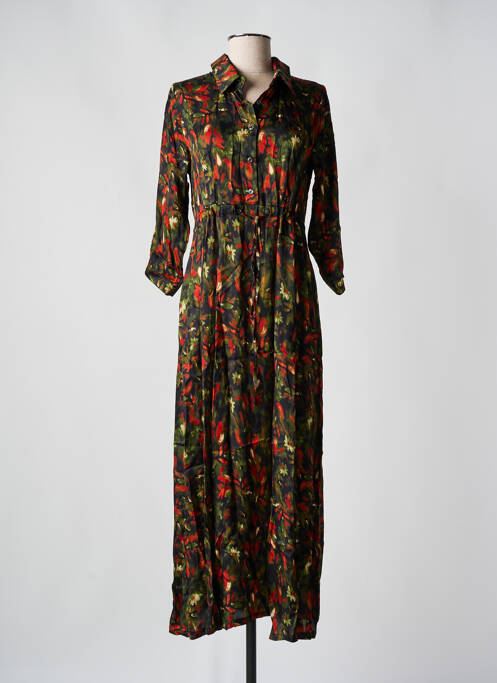 Robe longue vert PAKO LITTO pour femme