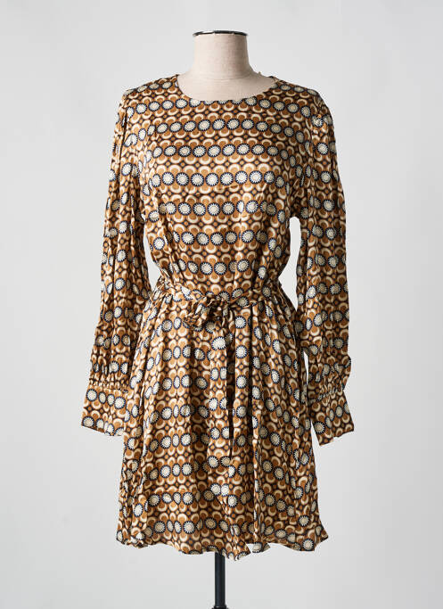 Robe mi-longue marron GRACE & MILA pour femme