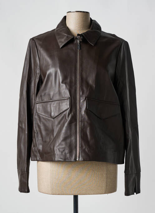 Veste en cuir marron OAKWOOD pour femme