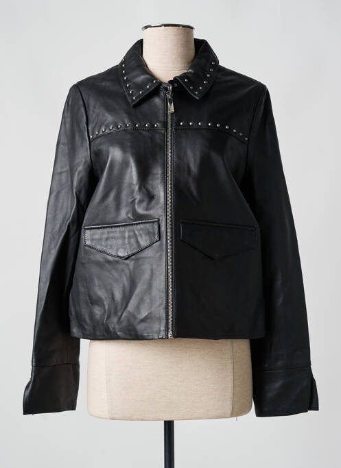 Veste en cuir noir OAKWOOD pour femme