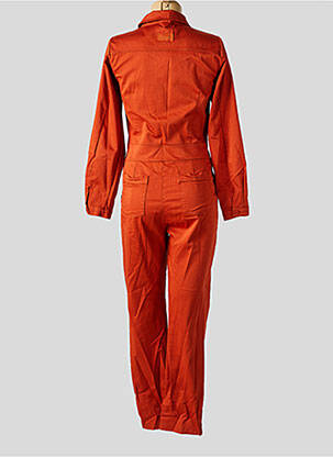 Combi-pantalon col chemisier manches longues orange PAKO LITTO femme