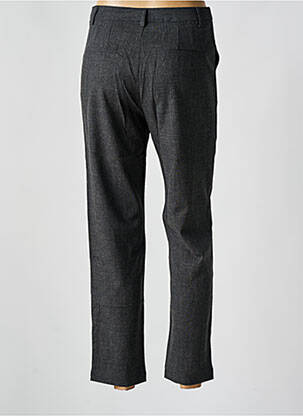 Pantalon droit fermeture zippée sous rabat boutonné gris SEE U SOON femme