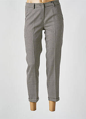 Pantalon 7/8 fermeture zippée sous rabat boutonné noir PAKO LITTO femme