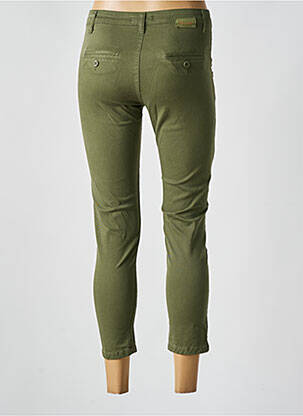 Pantalon 7/8 fermeture zippée sous rabat boutonné vert PAKO LITTO femme