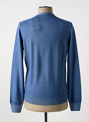 Gilet manches longues col v bleu GRAN SASSO homme