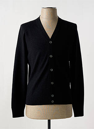 Gilet manches longues col v noir GRAN SASSO homme