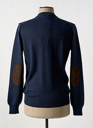 Gilet manches longues col v bleu GRAN SASSO homme
