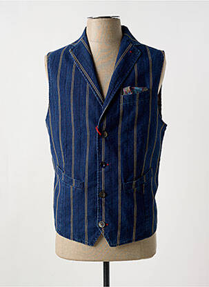 Gilet sans manche poches bleu BOB homme