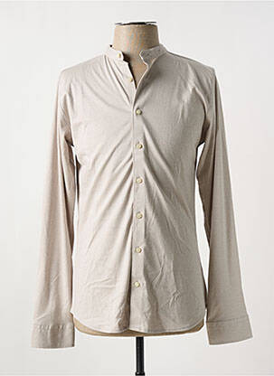 Chemise manches longues manches longues beige DESOTO homme