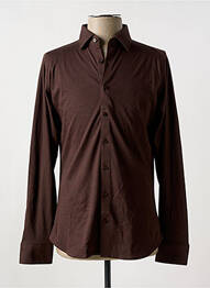 Chemise manches longues manches longues marron DESOTO homme