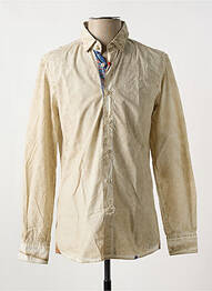 Chemise manches longues coupe cintrée beige BOB homme