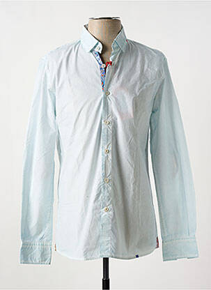 Chemise manches longues coupe cintrée bleu BOB homme