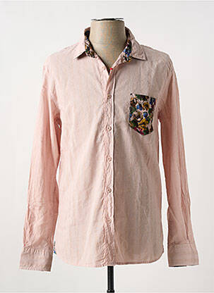 Chemise manches longues manches longues rose BOB homme