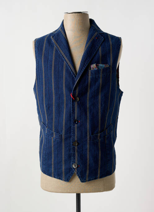 Gilet sans manche poches bleu BOB homme