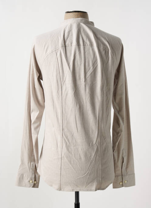 Chemise manches longues manches longues beige DESOTO homme
