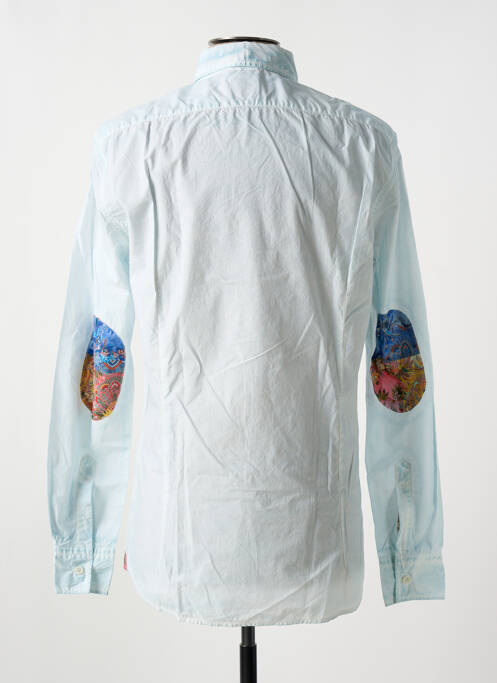 Chemise manches longues coupe cintrée bleu BOB homme