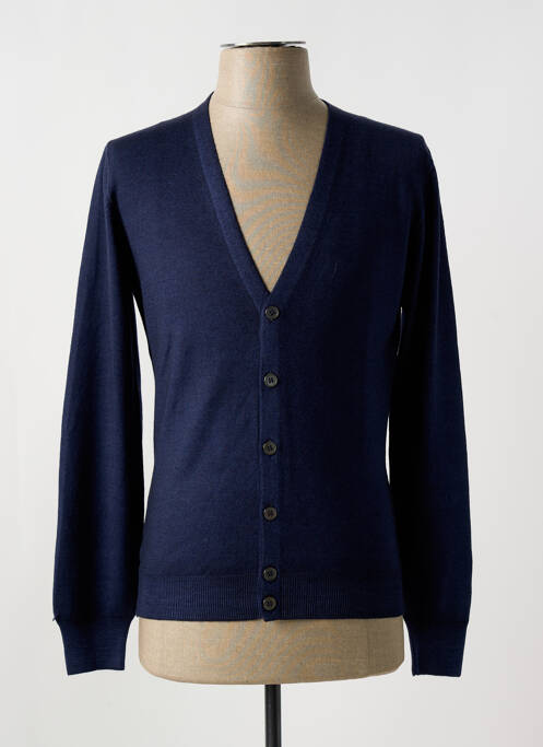 Gilet manches longues bleu GRAN SASSO pour homme