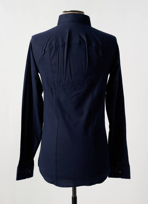 Chemise manches longues bleu DESOTO pour homme