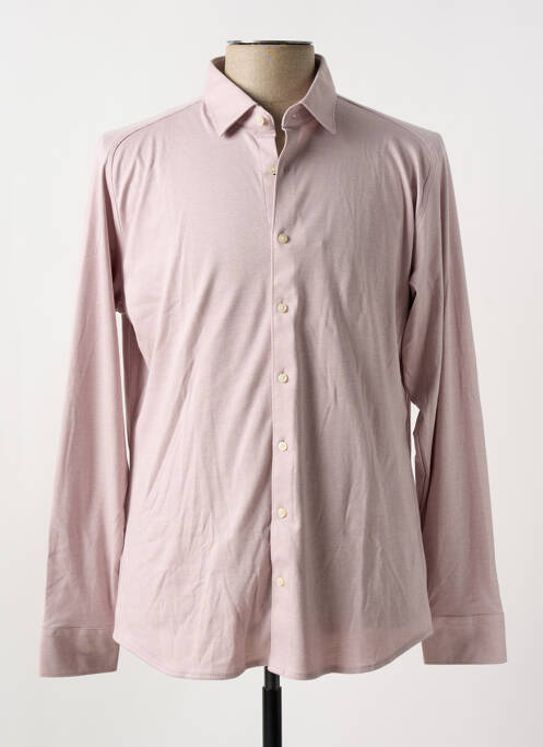 Chemise manches longues rose DESOTO pour homme