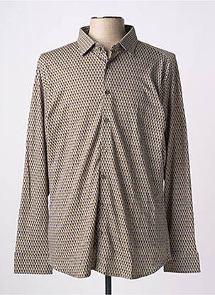 Chemise manches longues manches longues marron DESOTO homme