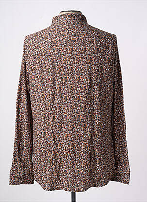 Chemise manches longues manches longues marron DESOTO homme