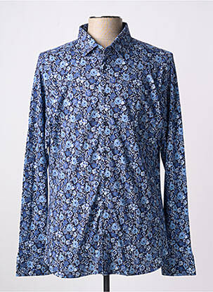 Chemise manches longues manches longues bleu DESOTO homme